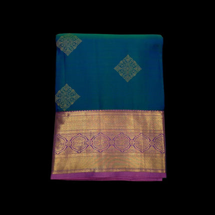 Pure Kanchipuram Silk 9 Yards Madisar Saree - Traditional Big Border & Rich Pallu