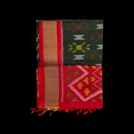 Pure Pochampally Silk Saree 6 Yards with Traditional Ikat Design