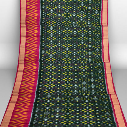 Pure Pochampally Silk Saree 6 Yards with Traditional Ikat Design