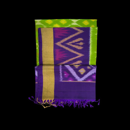 Pure Pochampally Silk Saree 6 Yards with Traditional Ikat Design