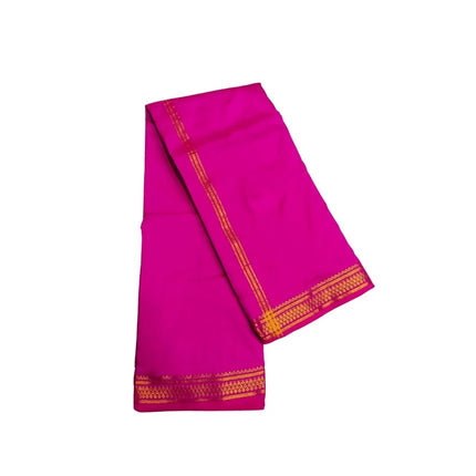 Soft Silk Usha Border Dhoti With Angavastram-3M+2M