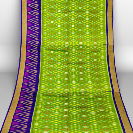 Pure Pochampally Silk Saree 6 Yards with Traditional Ikat Design