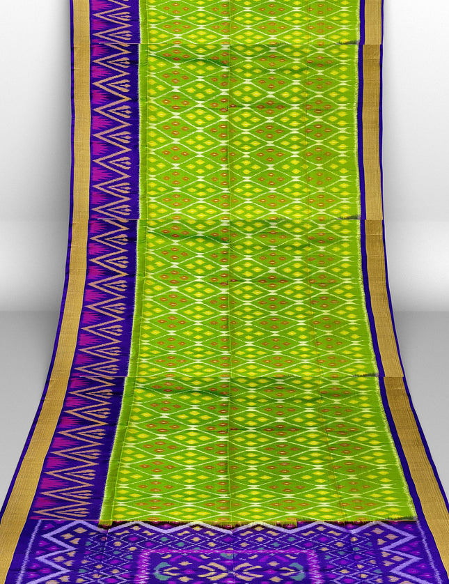 Pure Pochampally Silk Saree 6 Yards with Traditional Ikat Design