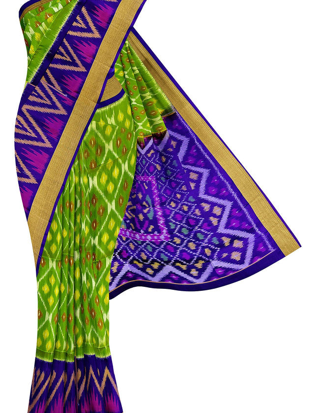 Pure Pochampally Silk Saree 6 Yards with Traditional Ikat Design